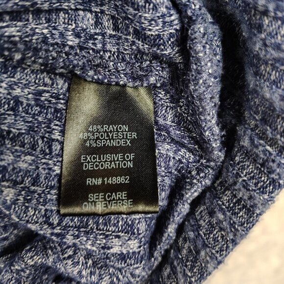 Torrid Pullover Sweater Womens sz 4 Blue Mock Neck 1/4 Zip - Picture 3 of 7